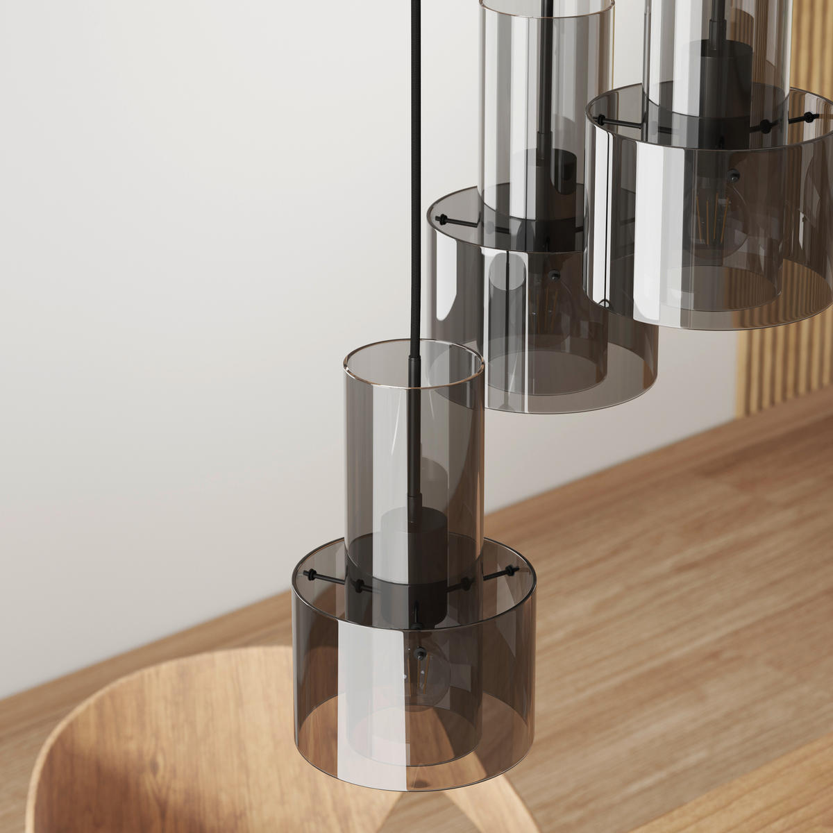 HÄNGELEUCHTE 33/150 cm  - Dunkelgrau, Design, Glas/Metall (33/150cm) - Dieter Knoll