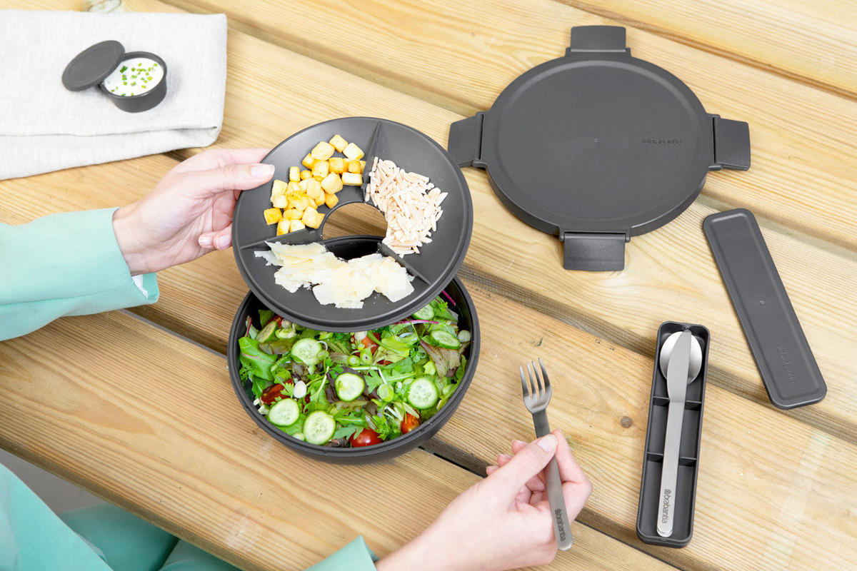 KRABIČKA NA OBĚD  - tmavě šedá, Basics, plast (21/7,5cm) - Brabantia
