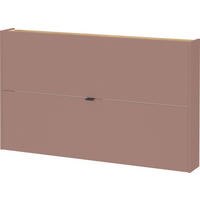 HÄNGESCHUHSCHRANK Eichefarben, Rostfarben  - Eichefarben/Rostfarben, Design, Holzwerkstoff/Metall (140/83/18cm)