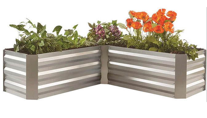 HOCHBEET  - Silberfarben, Basics, Metall (45/30/189cm) - Gardenson