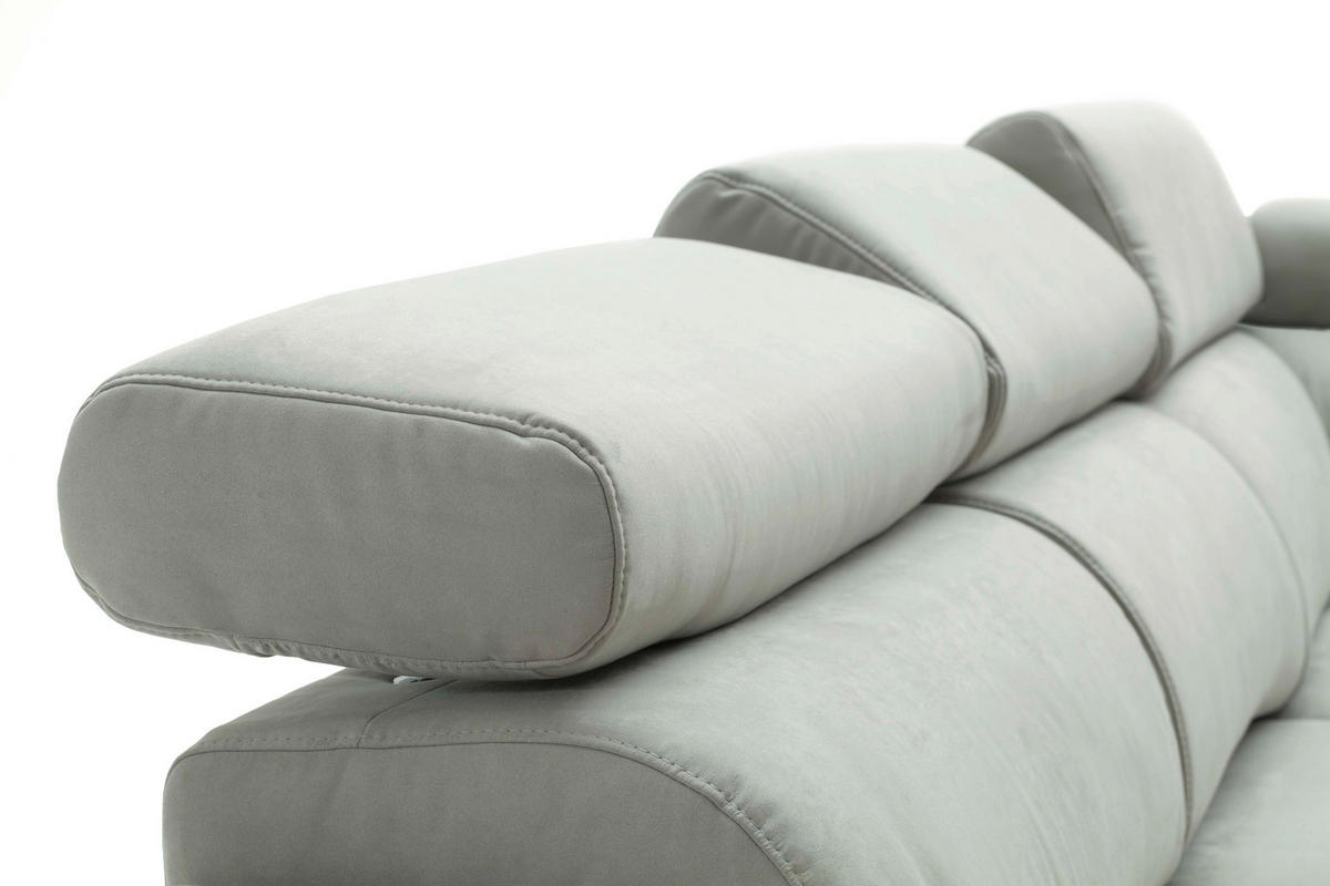 ECKSOFA in Mikrofaser Hellbraun  - Chromfarben/Hellbraun, Design, Textil (270/205cm) - Pure Home Lifestyle