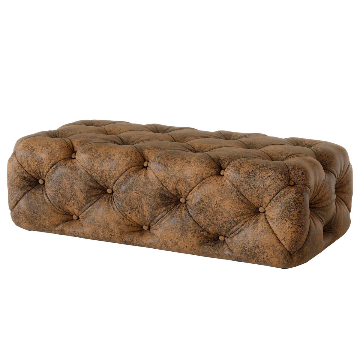 HOCKER in Textil Dunkelbraun  - Dunkelbraun/Schwarz, Design, Kunststoff/Textil (130/39/65cm) - P & B