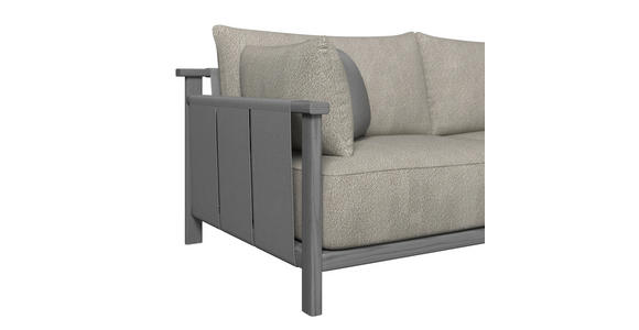 2-SITZER-SOFA  in Flachgewebe Anthrazit, Taupe  - Taupe/Anthrazit, ROMANTIK / LANDHAUS, Holz/Textil (219/83/98cm) - Dieter Knoll