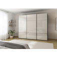 SCHWEBETÜRENSCHRANK  in Schwarz, Champagner  - Chromfarben/Champagner, KONVENTIONELL, Glas/Holzwerkstoff (242/223/68cm) - Novel
