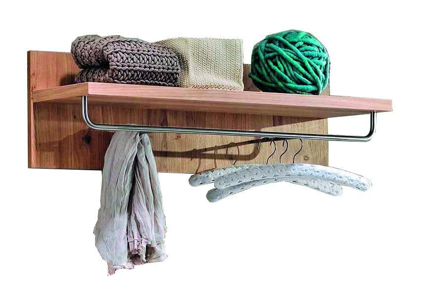 GARDEROBENPANEEL Wildeiche massiv Eichefarben - Eichefarben, Design, Holz (96/32/40cm) - Voglauer