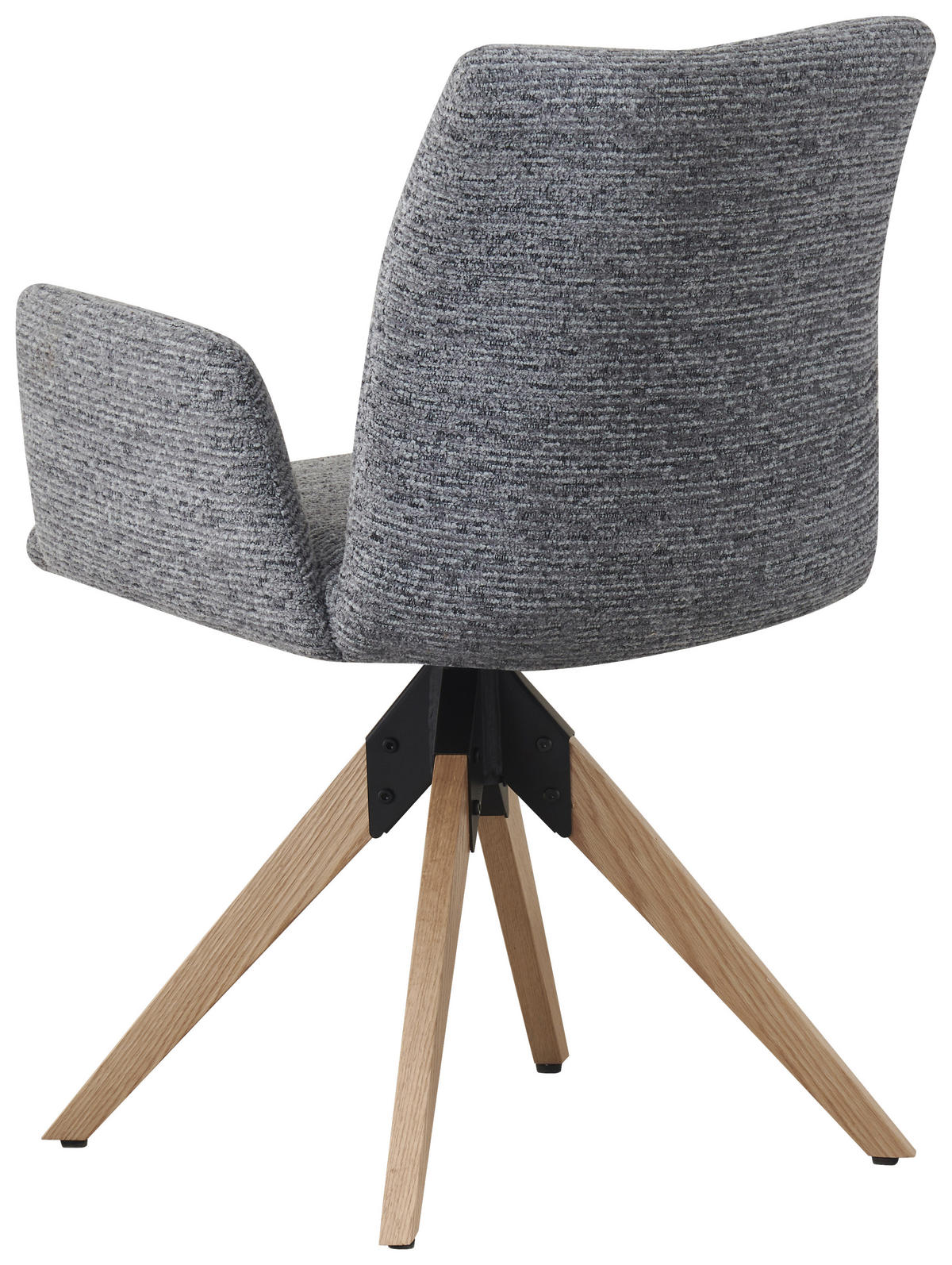 ARMLEHNSTUHL  in Eisen Struktur  - Eichefarben/Grau, Design, Holz/Textil (58/85/64cm) - Carryhome