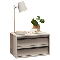 NACHTSCHRANK 50/31/34 cm  - Kaschmir/Schwarz, KONVENTIONELL, Holzwerkstoff/Metall (50/31/34cm) - Chameo