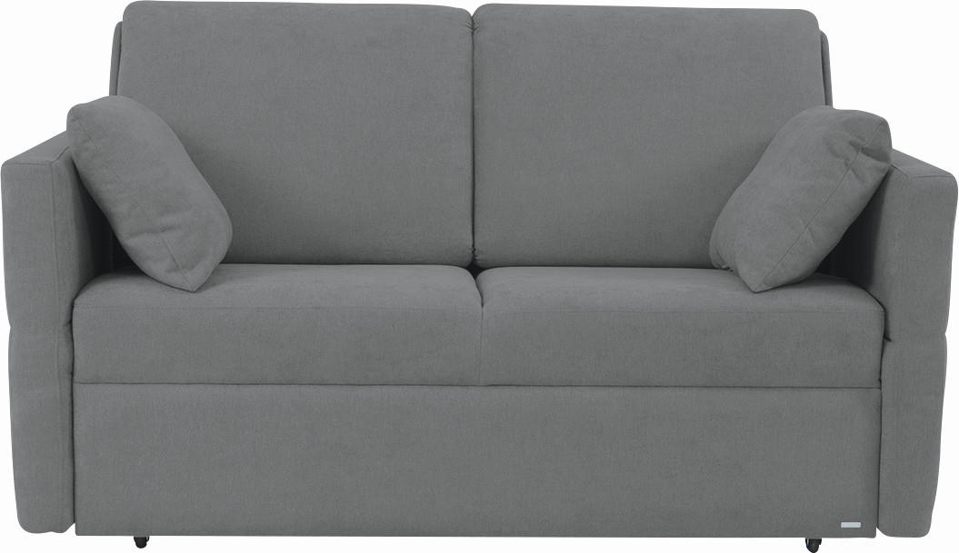 SCHLAFSOFA Chenille Grau  - Schwarz/Grau, KONVENTIONELL, Kunststoff/Textil (150/88/91cm) - Sedda