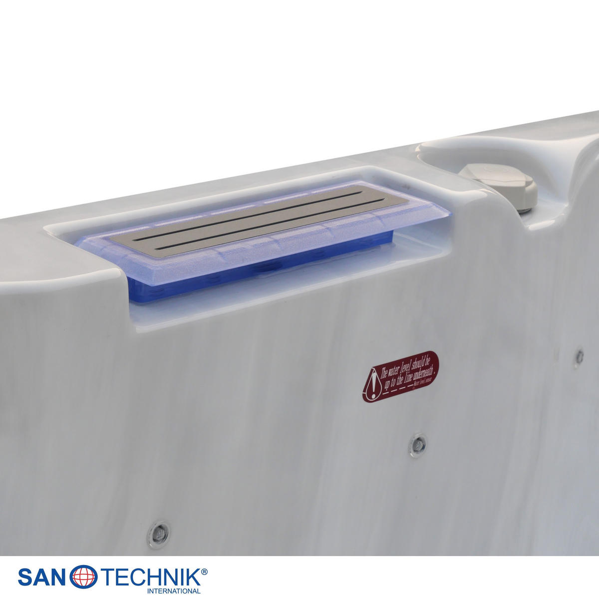 WHIRLPOOL Lucca  - Grauweiß, KONVENTIONELL, Kunststoff (220/220/95cm) - Sanotechnik
