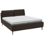 POLSTERBETT Matratze, Lattenrost Braun 200/200 cm  - Hellbraun/Anthrazit, Design, Holz/Textil (200/200cm) - Johann Jakob