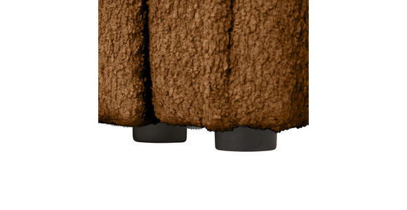 ECKSOFA in Chenille Rostfarben  - Rostfarben/Schwarz, KONVENTIONELL, Kunststoff/Textil (193/233cm) - Carryhome