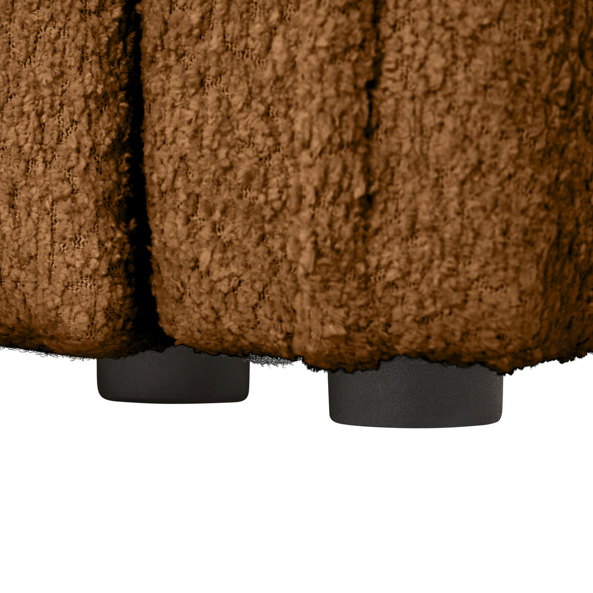 ECKSOFA Rostfarben Chenille  - Rostfarben/Schwarz, KONVENTIONELL, Kunststoff/Textil (193/233cm) - Carryhome