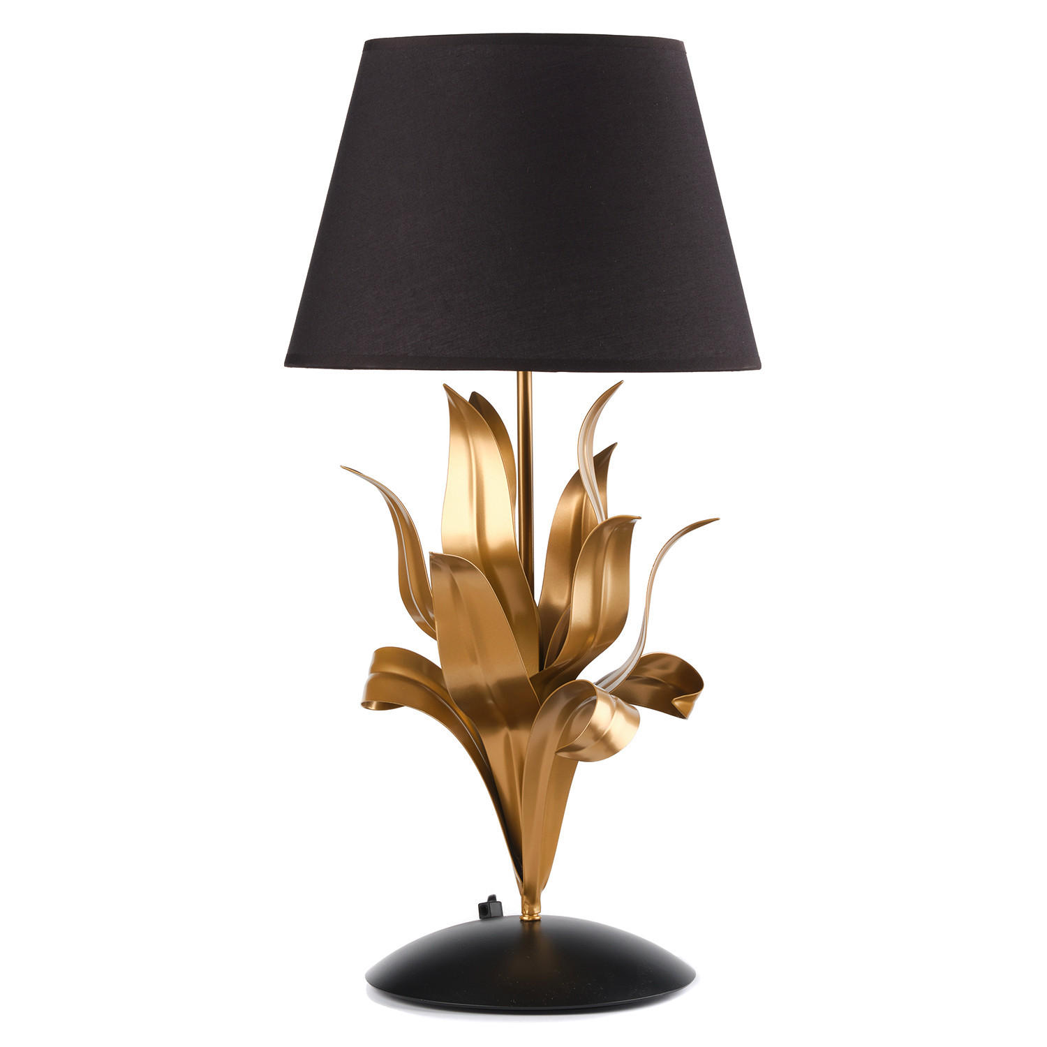 TISCHLEUCHTE 5039 DRUSILLA 30/20/60 cm   - Messingfarben/Schwarz, Basics, Kunststoff/Textil (30/20/60cm)