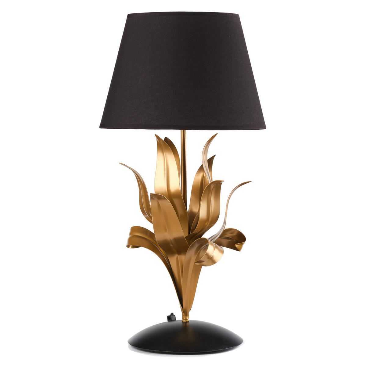 TISCHLEUCHTE 5039 DRUSILLA 30/20/60 cm   - Messingfarben/Schwarz, Basics, Kunststoff/Textil (30/20/60cm)