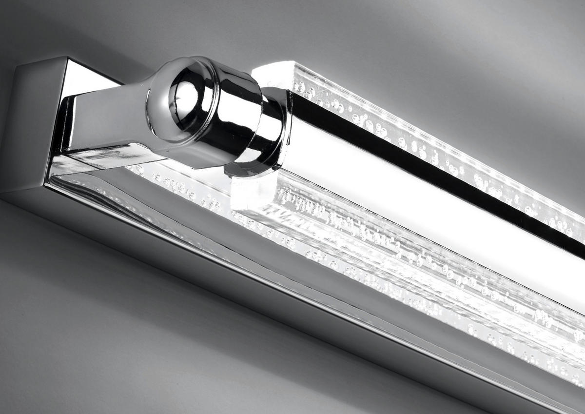 LED-WANDLEUCHTE 10/47/5 cm   - Chromfarben, KONVENTIONELL, Metall (10/47/5cm)