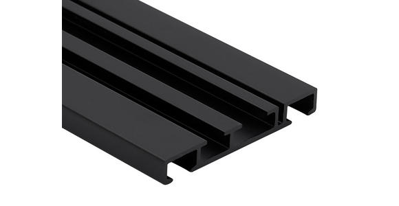 VORHANGSCHIENE - Schwarz, Basics, Metall (250cm) - Homeware