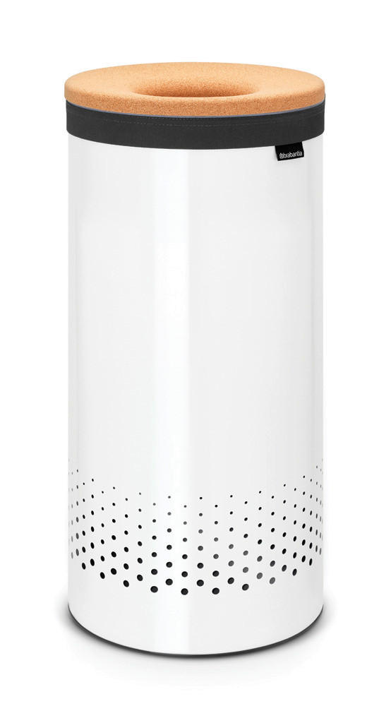 WÄSCHETONNE - Weiss, Basics, Metall (30/63.5/30cm) - Brabantia