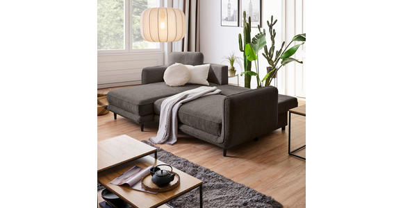 ECKSOFA in Struktur Taupe  - Taupe/Schwarz, KONVENTIONELL, Holz/Textil (170/247cm) - Carryhome