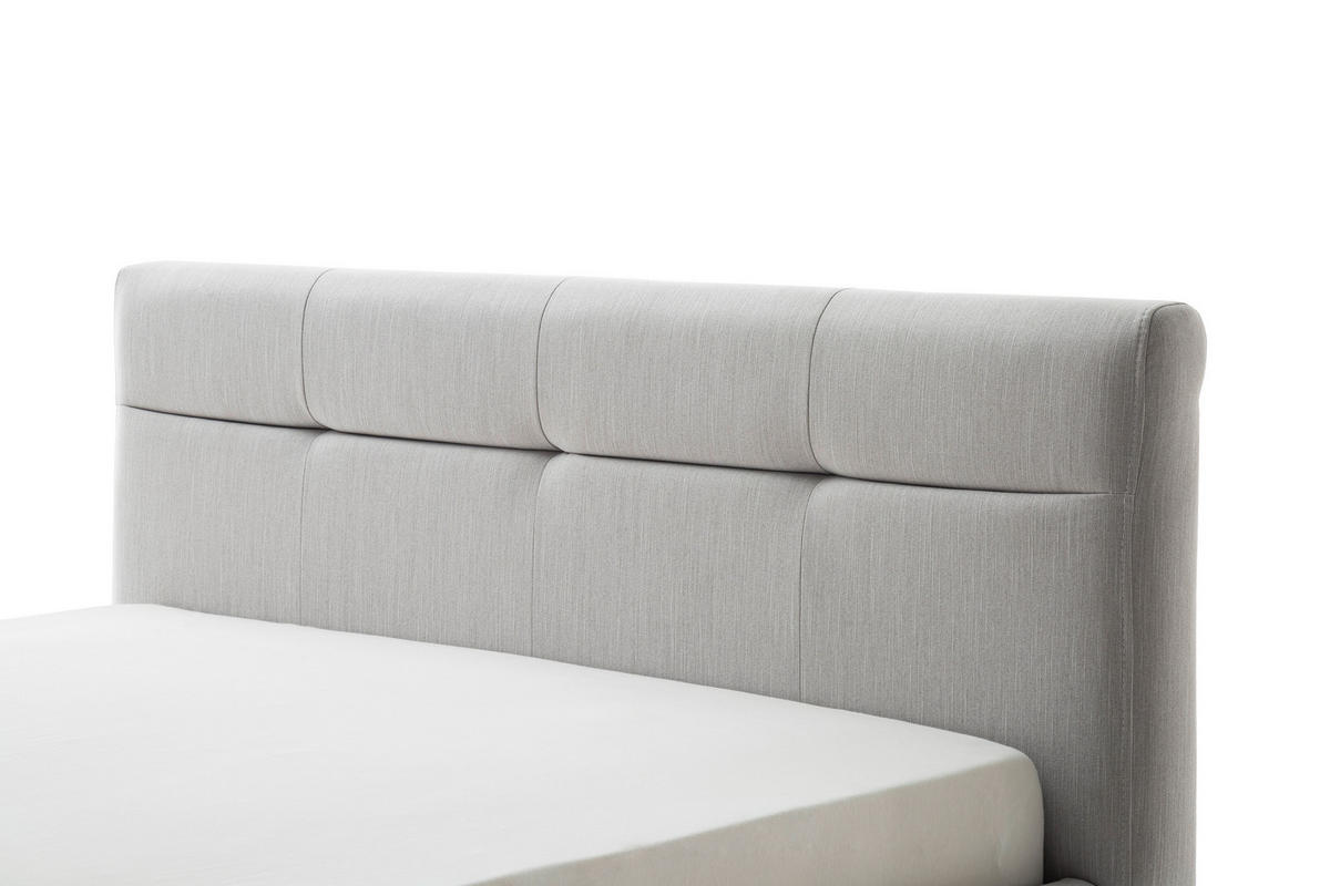POLSTERBETT 140/200 cm  in Hellgrau  - Eichefarben/Birkefarben, Konventionell, Holz/Textil (140/200cm) - Boxxx
