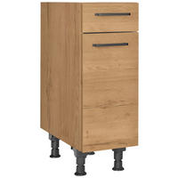 SCHUBKASTENUNTERSCHRANK 30/87/56 cm  in Eichefarben  - Eichefarben/Schwarz, MODERN, Holzwerkstoff/Metall (30/87/56cm) - Nobilia