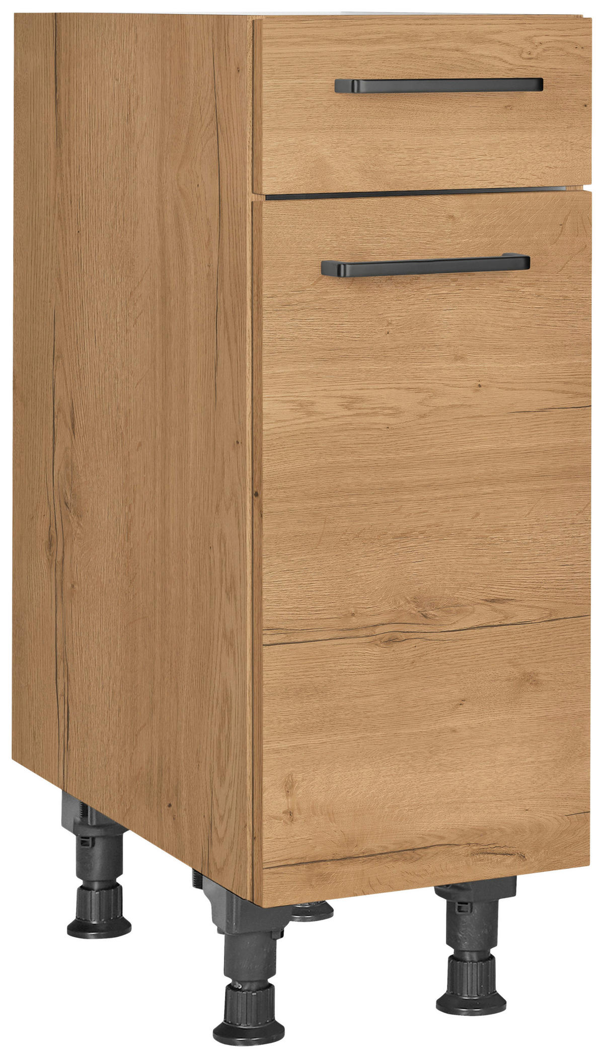 SCHUBKASTENUNTERSCHRANK 30/87/56 cm  in Eichefarben  - Eichefarben/Schwarz, MODERN, Holzwerkstoff/Metall (30/87/56cm) - Nobilia