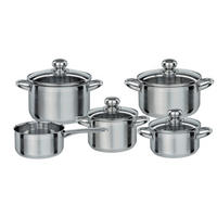 KOCHTOPFSET SILVERSTAR 5-teilig  - Klar/Edelstahlfarben, Basics, Glas/Metall - GSW