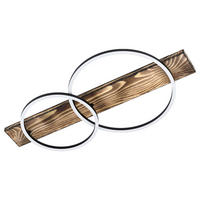 STROPNÉ LED SVIETIDLO, 78/40/9 cm - hnedá/čierna, Natur, kov/drevo (78/40/9cm) - Eglo
