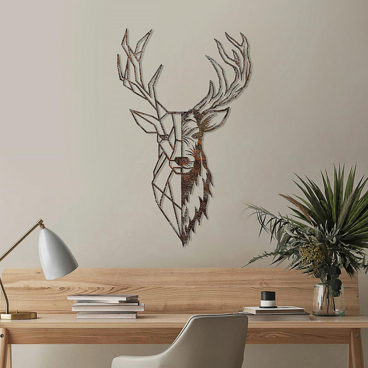 METALLBILD 70/42 cm  - Bronzefarben, Basics, Metall (70/42cm)