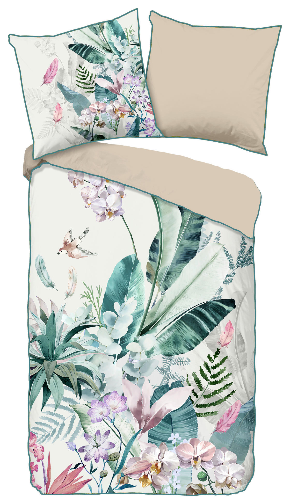 WENDEBETTWÄSCHE Verdi Satin 135/200 cm  - Multicolor, Natur, Textil (135/200cm)