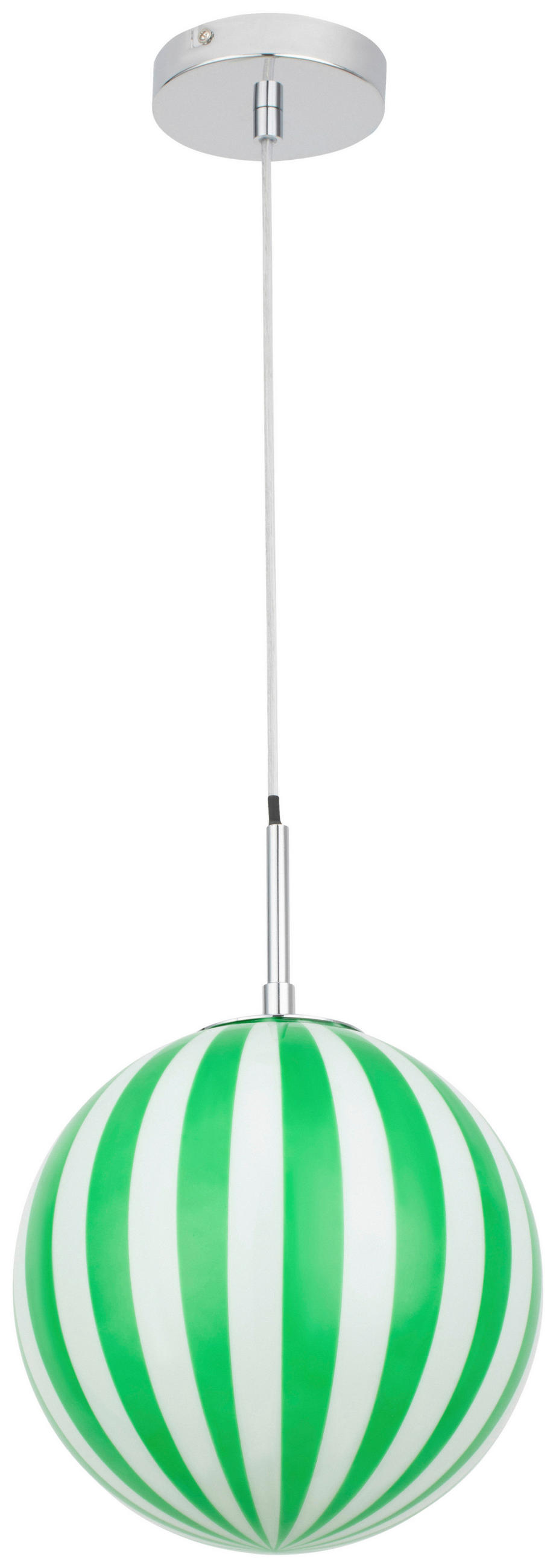 HÄNGELEUCHTE 25/120 cm   - Weiß/Grün, Design, Glas/Metall (25/120cm) - Collet's Monde