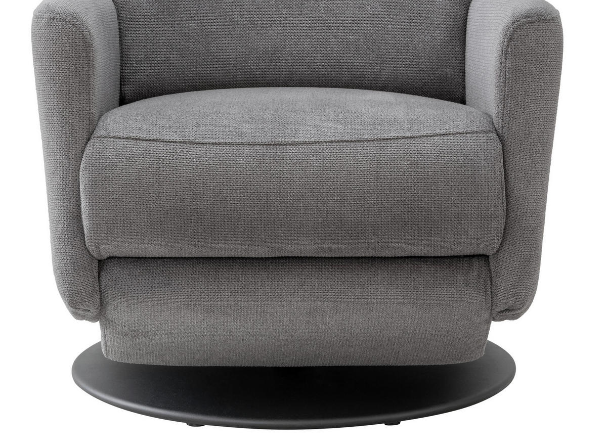 RELAXSESSEL in Textil Dunkelgrau  - Dunkelgrau/Schwarz, Modern, Textil/Metall (77/105/87-154cm) - Livetastic