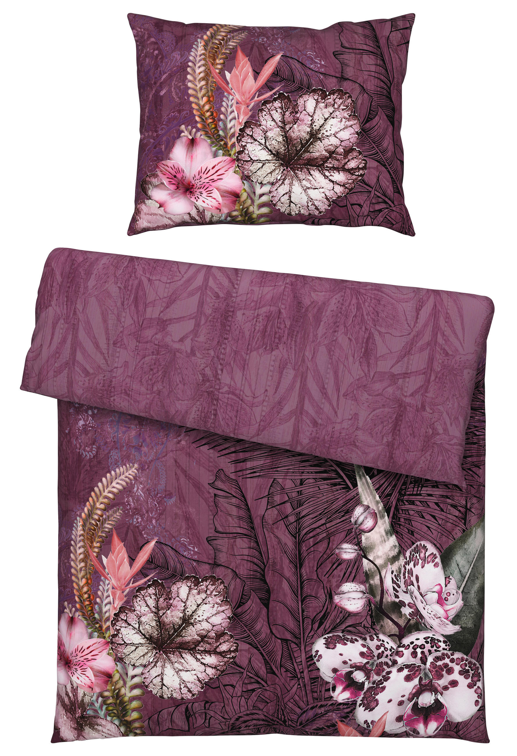 WENDEBETTWÄSCHE Renforcé 140/200 cm  - Mauve, Textil (140/200cm) - Esposa