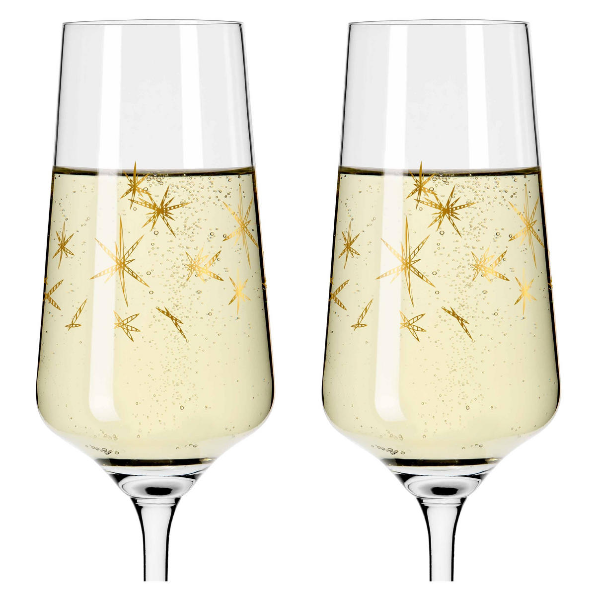 CHAMPAGNERGLAS Celebration Deluxe 230 ml 2-teilig  - Goldfarben, Glas (14,9/26,6/7,2cm) - Ritzenhoff