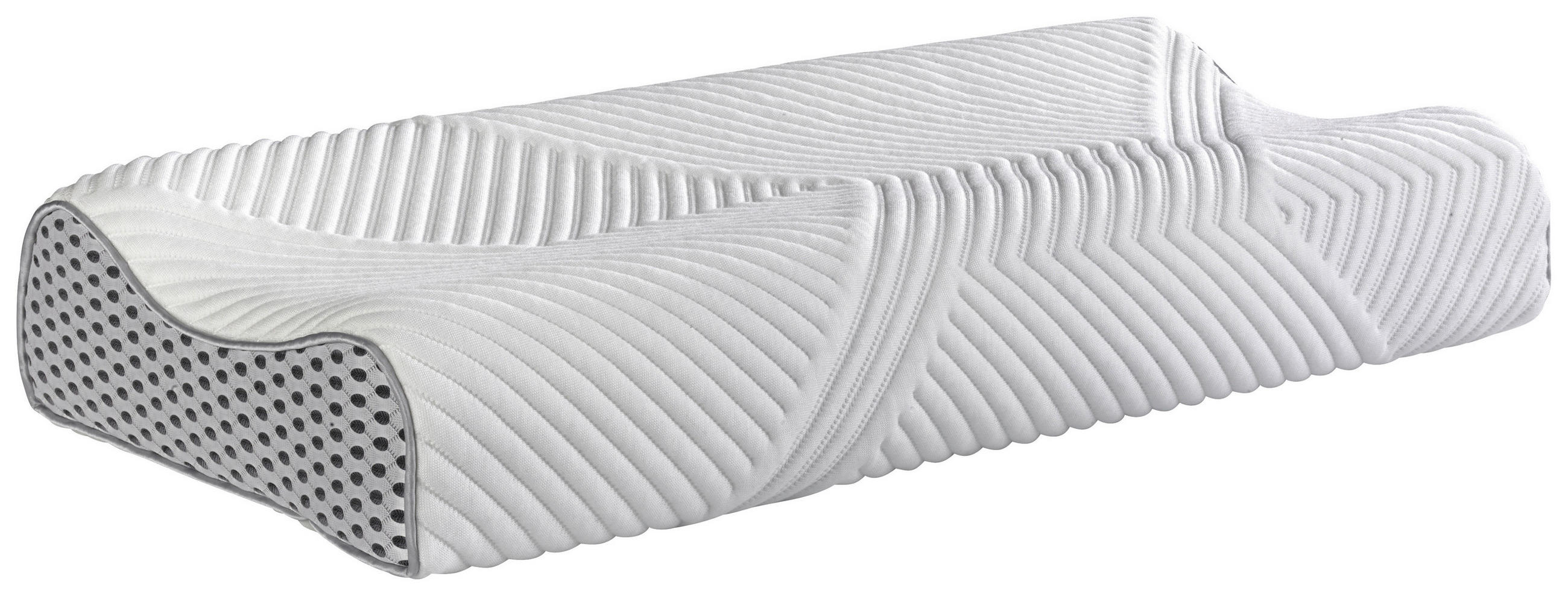 OPORNÝ ŠIJOVÝ VANKÚŠ  - biela/prírodná farba, Basics, textil (32/65/11cm)