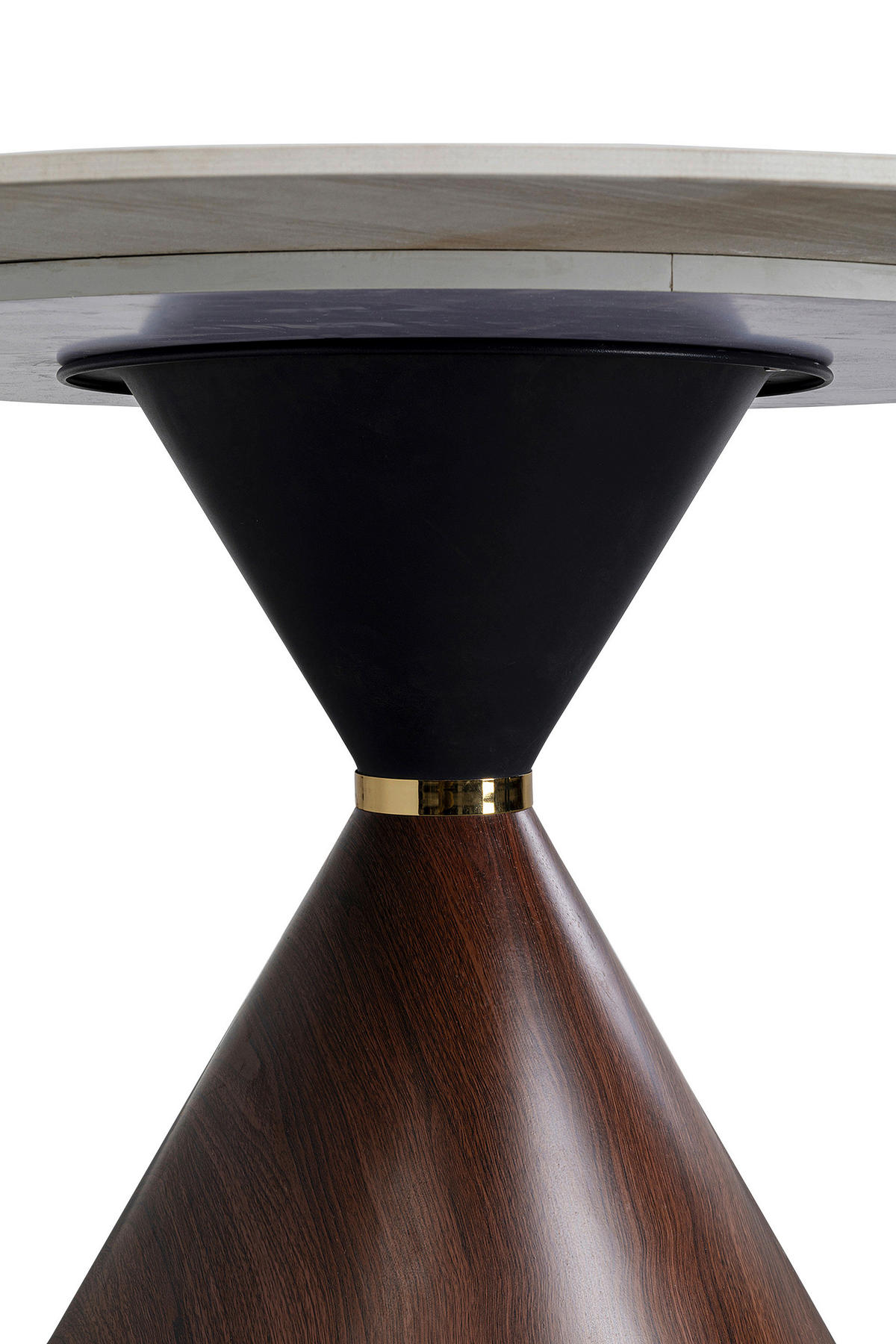 ESSTISCH in Metall, Keramik 120/120/76 cm  - Goldfarben/Walnussfarben, Design, Keramik/Metall (120/120/76cm) - Kare-Design