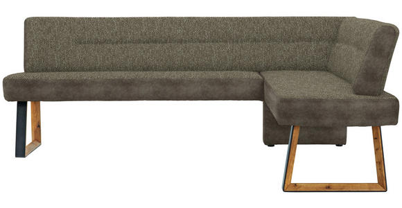 ECKBANK 215/173 cm  in Braun, Eichefarben  - Eichefarben/Schwarz, KONVENTIONELL, Holz/Textil (215/173cm) - Voleo