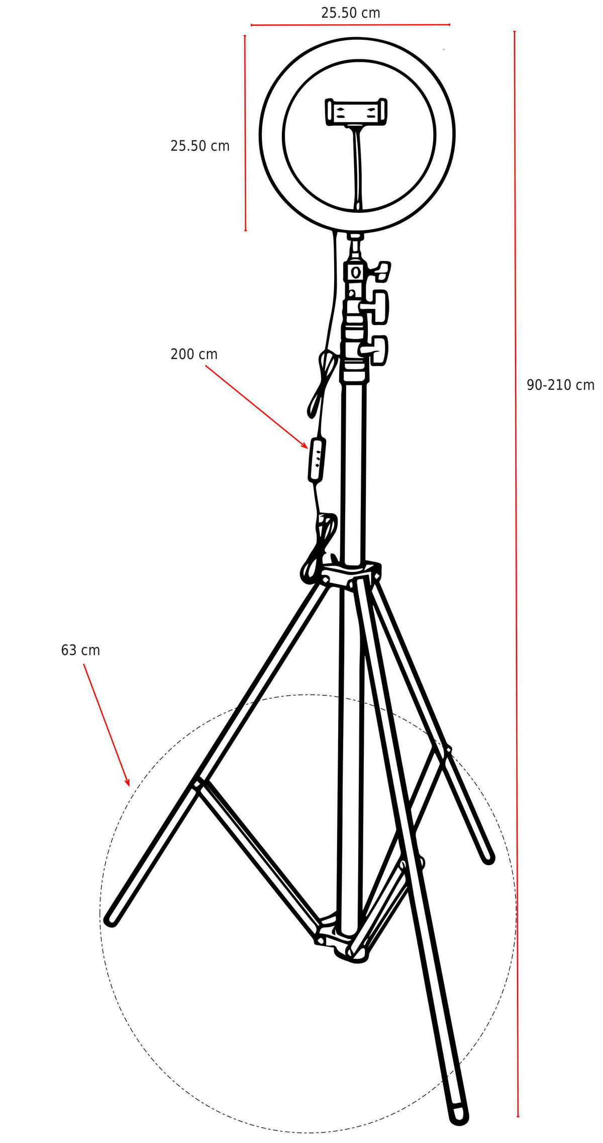 LED-STEHLEUCHTE Delgado 63/210 cm  - Opal/Schwarz, Design, Kunststoff/Metall (63/210cm) - Globo