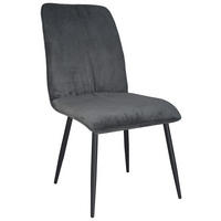 STUHL   Cord  Schwarz, Dunkelgrau  - Dunkelgrau/Schwarz, Design, Textil/Metall (49/90/61cm) - Stylife