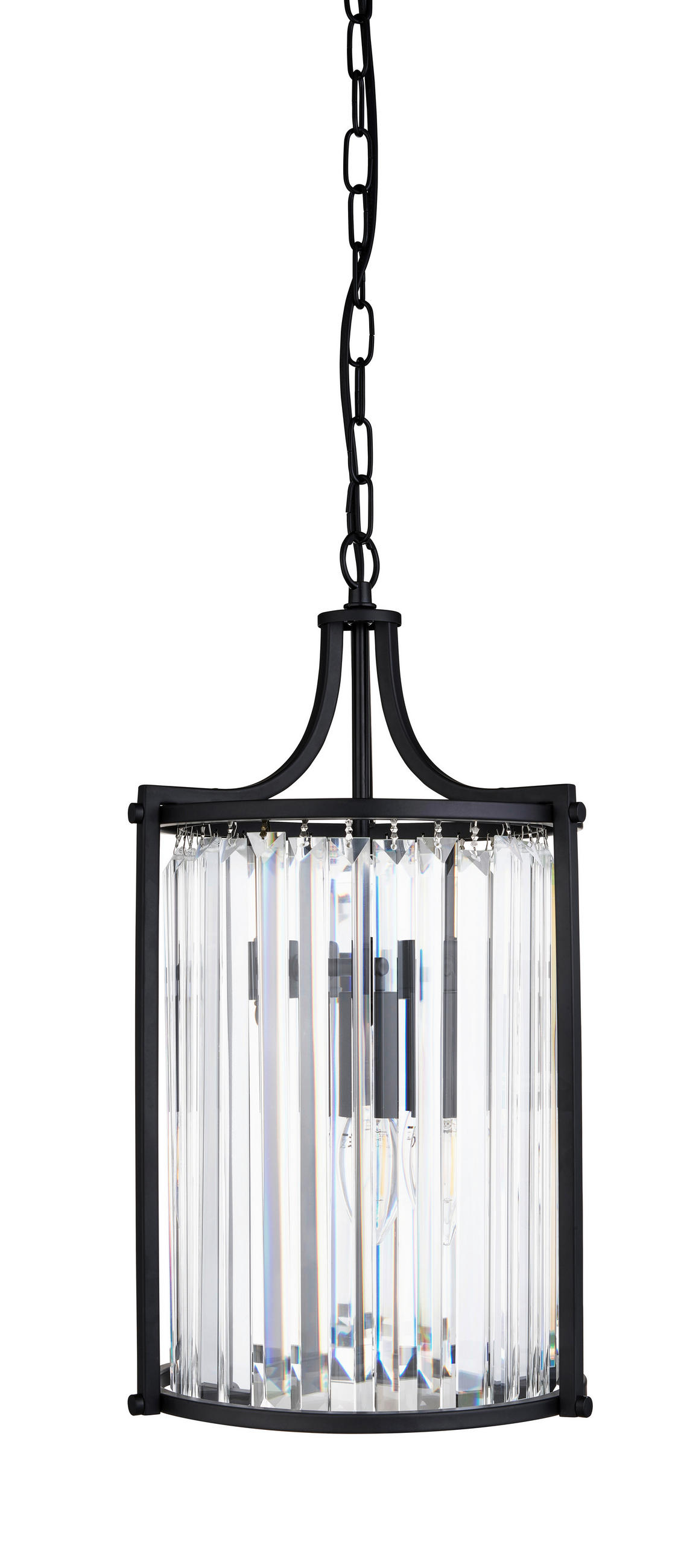 HÄNGLAMPA I KRISTALL Victoria 26/150 cm  - svart, Design, metall/glas (26/150cm)