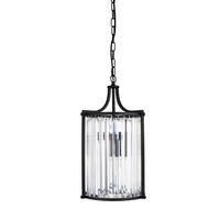 KRISTALNA VISEĆA SVJETILJKA  26/150 cm      Victoria  - crna, Design, staklo/metal (26/150cm)