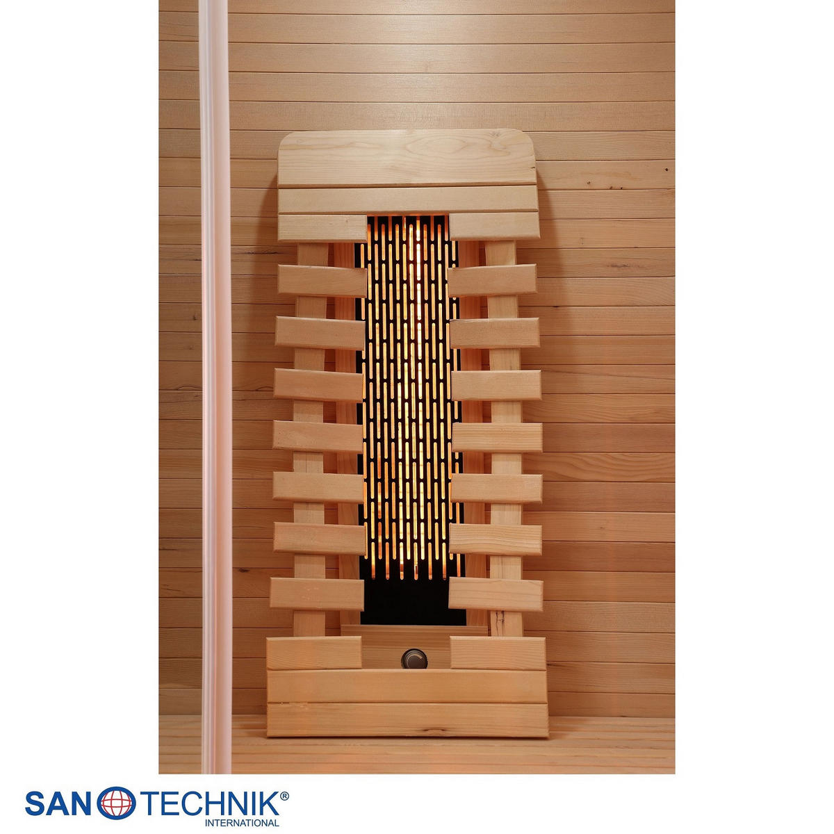INFRAROTKABINE für 1 Personen  - Naturfarben, Basics, Glas/Holz (90/190/90cm) - Sanotechnik