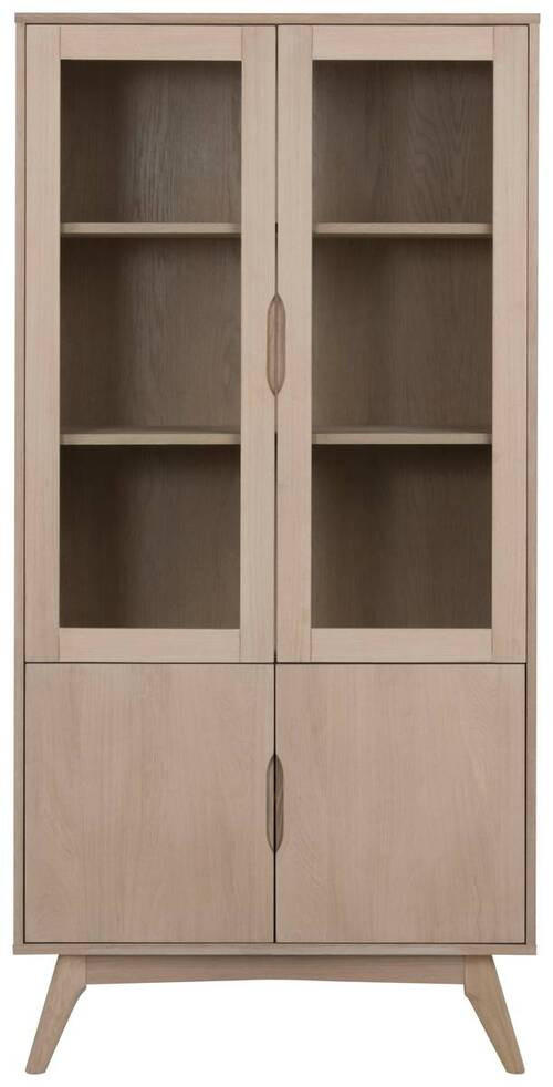 VITRINE in furniert Eiche Eichefarben  - Eichefarben, MODERN, Glas/Holz (94/192/40cm) - MID.YOU