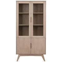 VITRINE in furniert Eiche Eichefarben  - Eichefarben, Modern, Glas/Holz (94/192/40cm) - MID.YOU