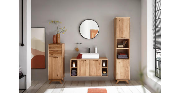 WASCHBECKENUNTERSCHRANK 105/48/40 cm  - Wildeiche, Basics, Holz (105/48/40cm) - Linea Natura