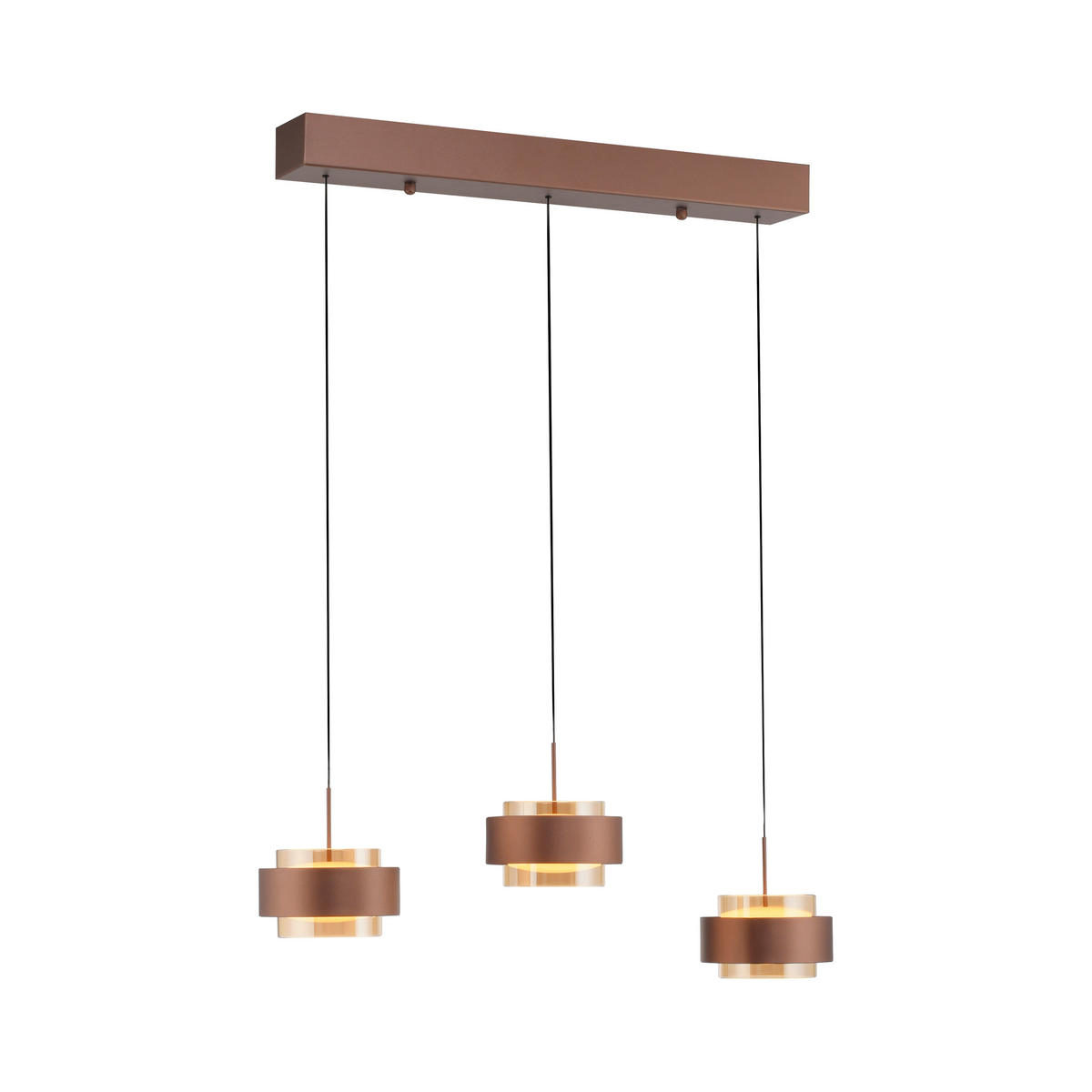 LED-HÄNGELEUCHTE 72/16/200 cm  - Kupferfarben, Design, Kunststoff/Metall (72/16/200cm)