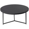 COUCHTISCH Walnuss furniert 80/80/40 cm rund Schwarz  - Schwarz, Design, Holz/Holzwerkstoff (80/80/40cm) - MID.YOU