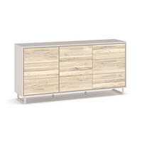KOMODA, dub, kašmírová, dub bianco, 163/79/40 cm - kašmírová/dub bianco, Design, kov/drevo (163/79/40cm) - Livetastic