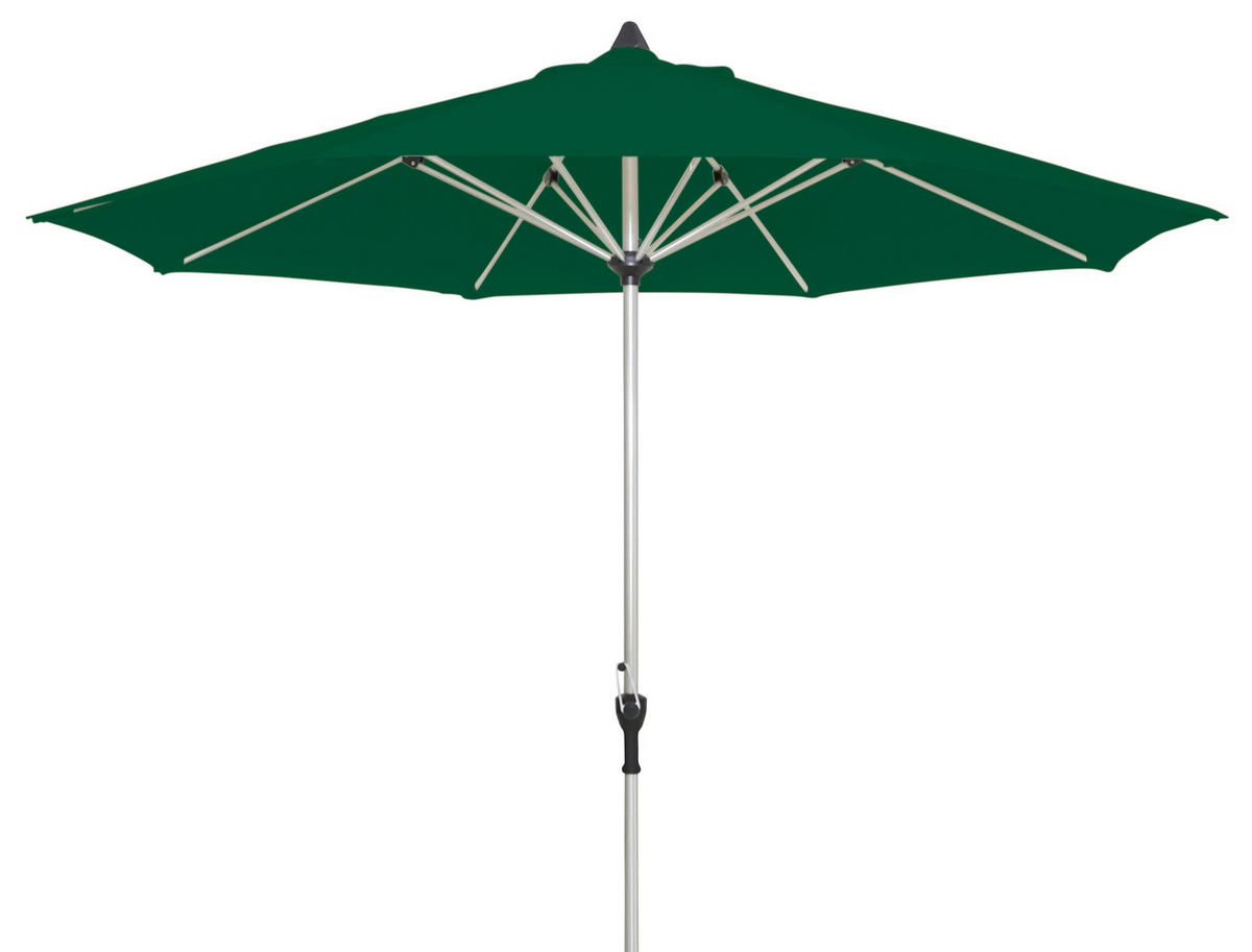 SONNENSCHIRM 300 cm   - Platinfarben/Dunkelgrün, Basics, Textil/Metall (300cm) - Gardenson