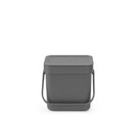 KOŠ ZA SMETI - siva/črna, Basics, umetna masa (13.9/17.4/18.8cm) - Brabantia