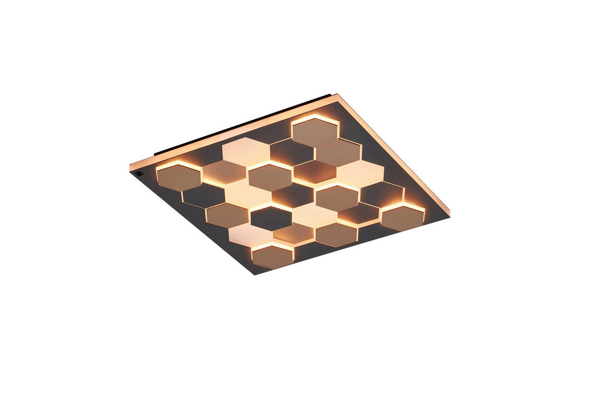 LED SVJETILJKA STROPNA Cifavo  - crna, Design, metal (55/55/7,5cm) - Cinque